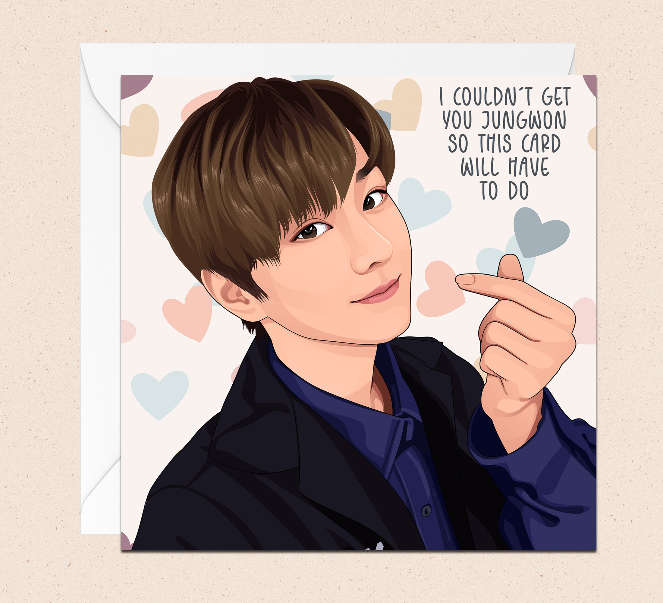 Jungwon ENHYPEN Birthday Card With Envelope K-pop - Etsy Singapore
