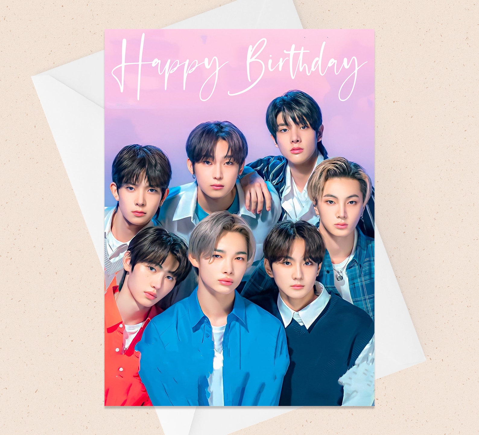ENHYPEN Greetings Card Kpop Birthday Card With Envelope Etsy UK