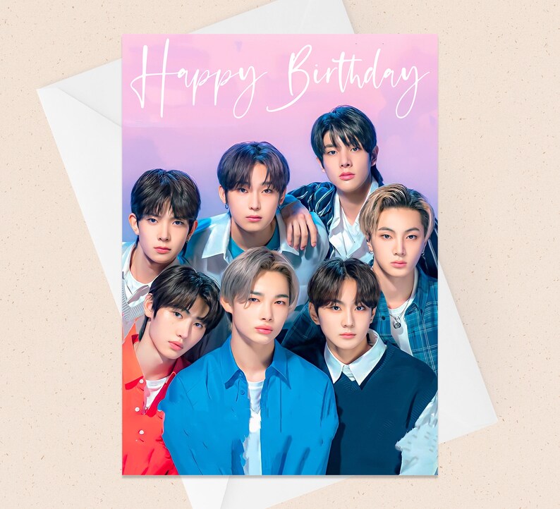 ENHYPEN Greetings Card K-pop Birthday Card With Envelope - Etsy UK