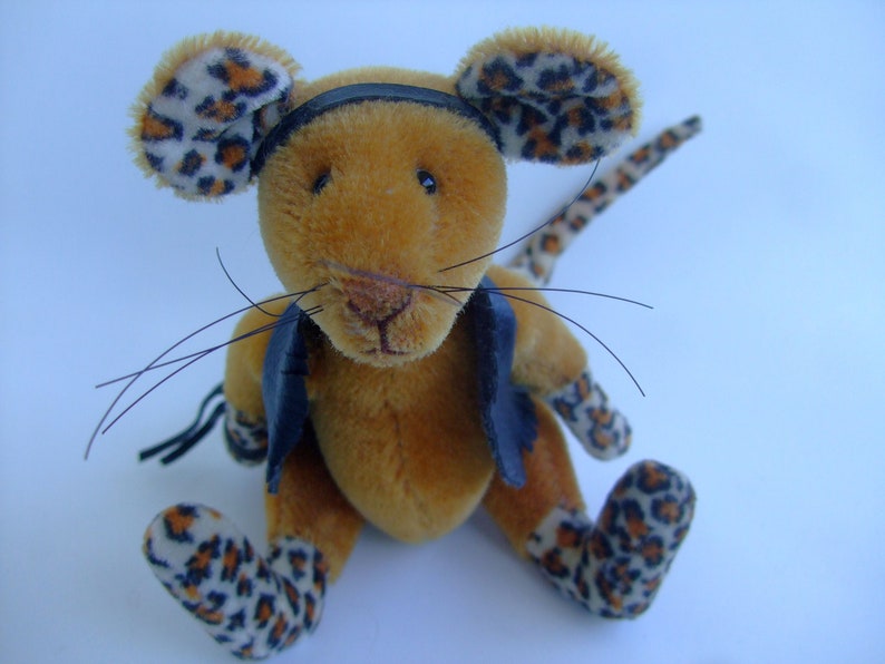 Künstler Teddy Rocker Ratte Reiseteddy OOAK Bild 4