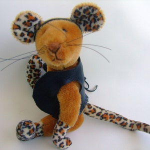 Künstler Teddy Rocker Ratte Reiseteddy OOAK Bild 5