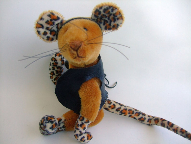 Künstler Teddy Rocker Ratte Reiseteddy OOAK Bild 5