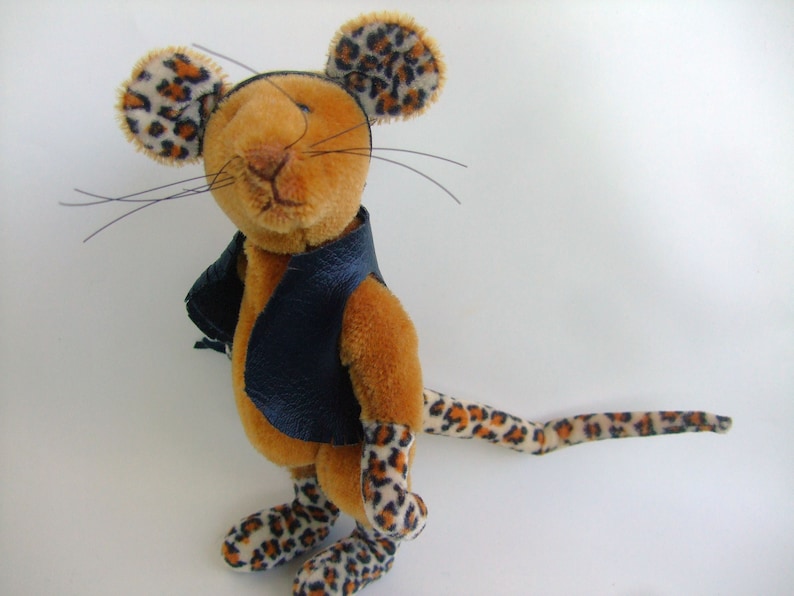 Künstler Teddy Rocker Ratte Reiseteddy OOAK Bild 1