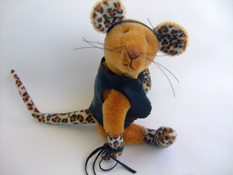 Künstler Teddy Rocker Ratte Reiseteddy OOAK Bild 6