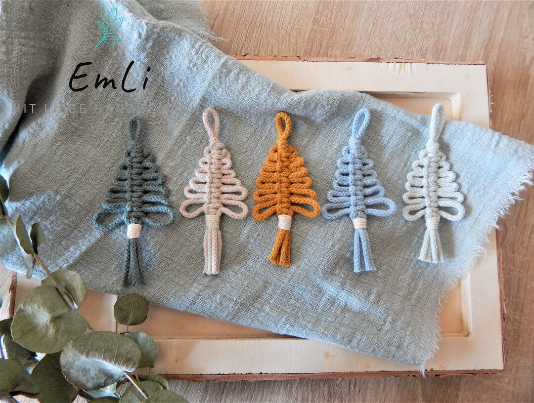 Makramee Mini Tannenbaum Geschenkanhänger Tannenbäume Etsy.de