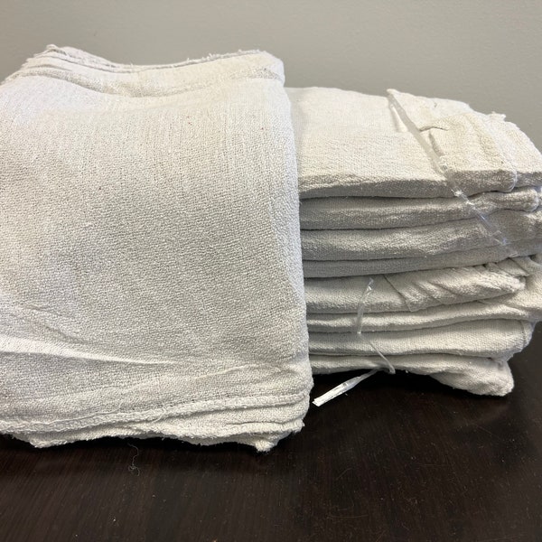 1000 pieces new white industrial commercial shop rags towels