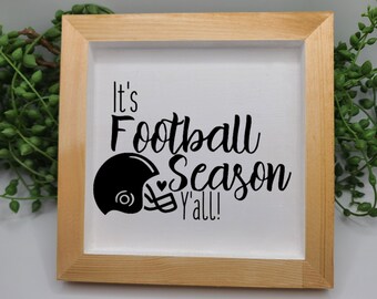 It's Football Season, Y'all | Football Decor | Football Season | Gameday Decor | Handmade Home Decor | Living Room Decor | Farmhouse Decor