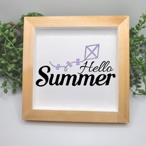 Hello Summer | Summer Decor | Shelf Decor | Table Accent | Tiered Tray Decor | Seasonal Decor | Home Decor | Tiered Tray Decor