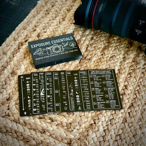 14 Laser Engraved Aluminum Photography Cheat Sheets + Custom Case