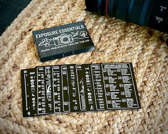 14 Laser Engraved Aluminum Photography Cheat Sheets + Custom Case