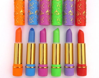 Moroccan Magic Lipstick x 6 Verändert die Farbe in verschiedene Rosatöne und hält 24 Stunden lang feuchtigkeitsspendenden Lippenstift mit Arganöl