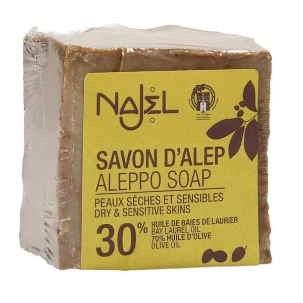 Natürliche Aleppo Seife 30% Lorbeeröl 170 g Aleppo Seife Laurel Bay Öl Trockene und empfindliche Haut