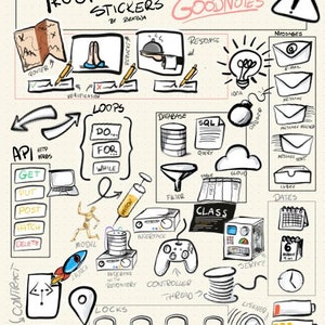 Goodnotes Stickers for Developers - Etsy
