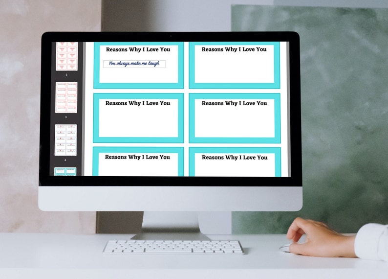 Printable Love Notes Template - Reasons Why I Love You - Digital ...