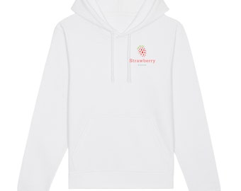 white adidas hoodie with strawberries