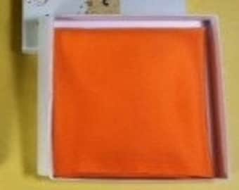 Fukusa:  Orange #7, Silk for Women, for Japanese Tea Ceremony