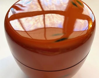 Tea Dogu NTS-005 — Negoro-Style Lacquer Natsume, Lacquer over Resin Core