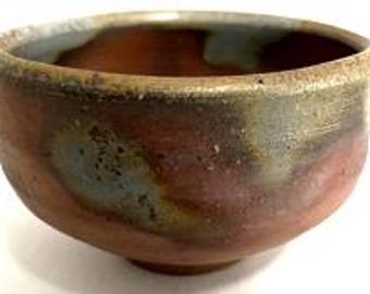 Chawan:  CHW-574 Handmade Wood-Fired Bizen-style Japanese Matcha Bowl