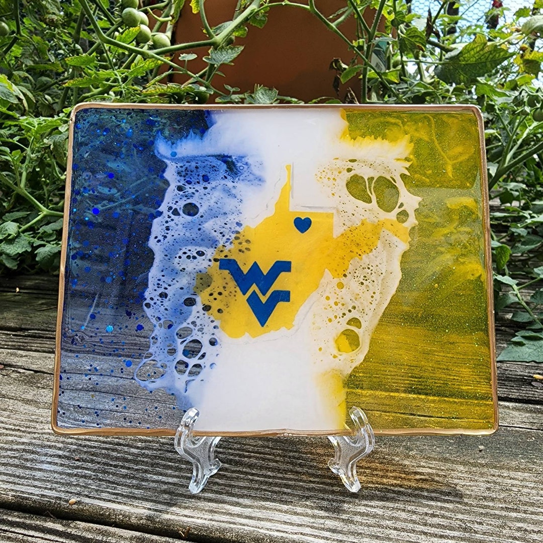 WEST VIRGINIA Table Top Decor / Cute Wv Plaque With Stand Etsy