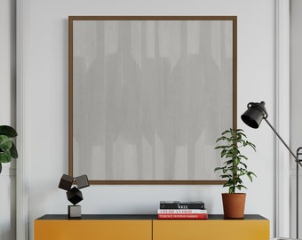Grey Abstract Art Print: Modern Minimalist Wall Decor (Digital Download)