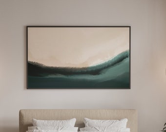 Beach Painting Fine Art Digital Download Print, 40x40 Landscape Modern Home Decor Wall