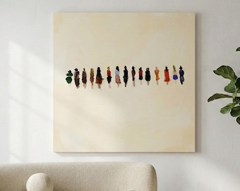 Abstract People Art Print: Modern Minimalist Wall Decor (Digital Download)