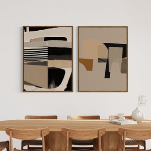 Contemporary Abstract Art Prints Bundle Set of 2 Digital Downloads Modern Home Decor High-Resolution Printable Wall Art image 2