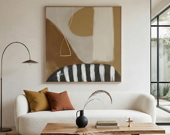Modern Geometric Square Art Download for Living Room Decor