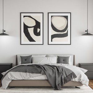 Set of 4 Minimal abstract art print set digital download, custom size available on request, contemporary art instant download, 30x40
