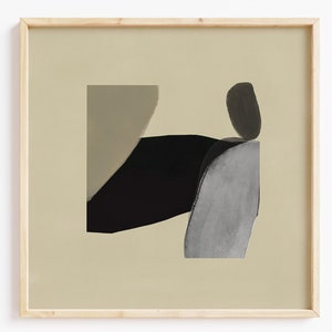 Impresión de arte abstracto "Figura en una caja": Decoración de pared contemporánea (Descarga digital)