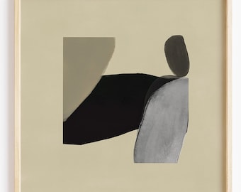 Figure in a Box Abstract Art Print: Contemporary Wall Decor (Digital Download)