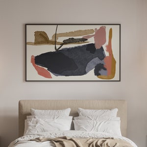 Posa di serenità, Download di stampa digitale di paesaggio di arte astratta, 36x24 40x30 arredamento da parete moderno contemporaneo