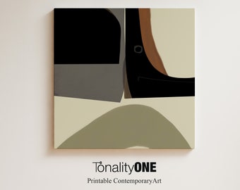 Large wall art, Large Abstract Painting, Large Art, Modern Wall Art, TonalityONE, Printable Art, Printable Canvas Art, 40x40 20x20 Art