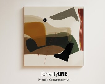 Abstract shapes wall art printable (Digital Download)