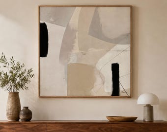 Neutral Abstract Art Print: Beige Contemporary Painting - bestselling abstract prints (Digital Download)