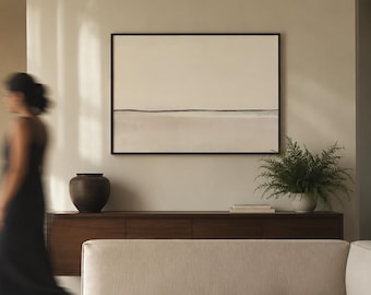 Abstract Landscape Art Print: Neutral Minimalist Decor (Digital Download)