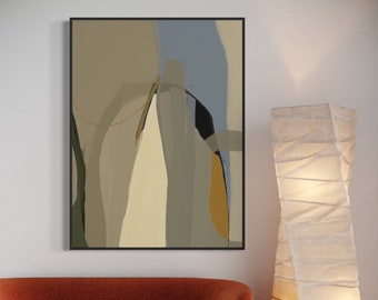 Art abstrait, impression téléchargement immédiat, tons beiges abstraits, art beige contemporain, art moderne, impression d'art grand format à télécharger | 0031