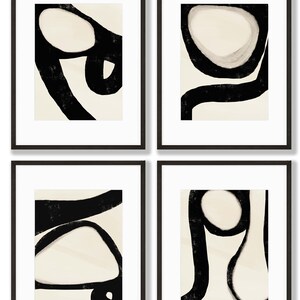Minimal abstract art print set digital download, custom size available on request, contemporary art instant download, 30x40 image 4