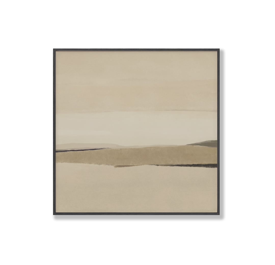 Neutral Abstract Landscape Painting, Large Abstract Art, Large Wall Art, Printable Art, Instant