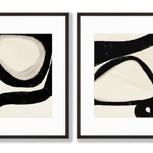 Minimal abstract art print set digital download, custom size available on request, contemporary art instant download, 30x40 image 3