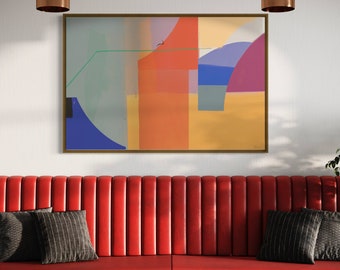 Abstract Landscape Art Print: Modern Colorful Wall Decor (Digital Download)