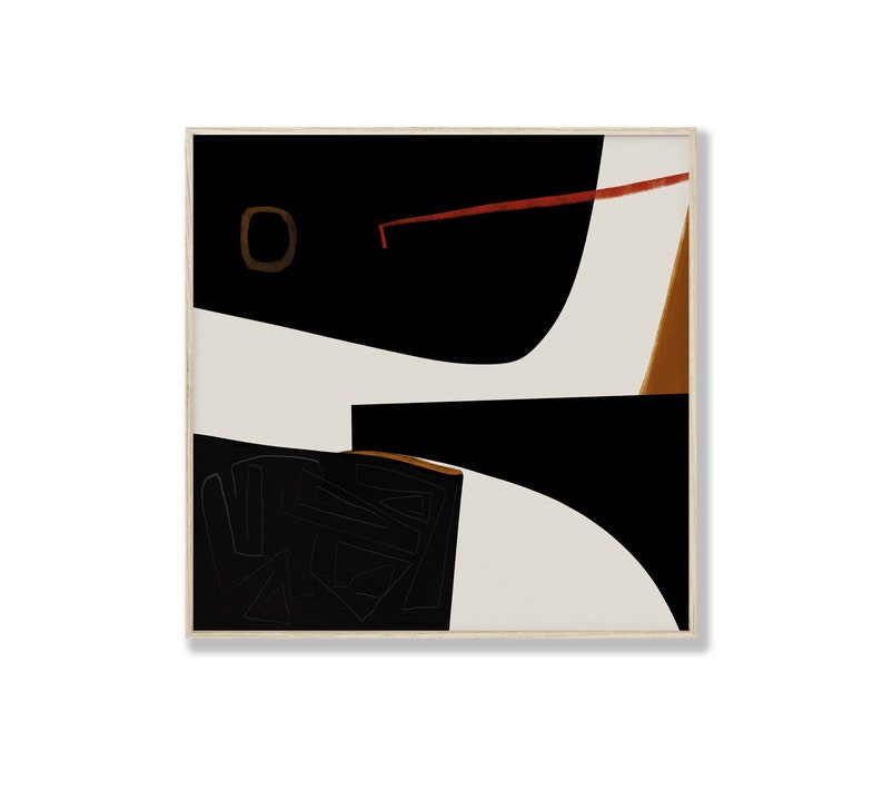 Contemporary Japandi Abstract Digital Print Instant Download, 20x20 40x40 Modern Wall Decor Art, Size Customization image 7