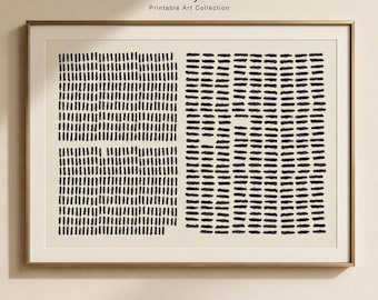 Minimalist Line Art Print: Wabi Sabi Scandinavian Wall Decor (Digital Download)
