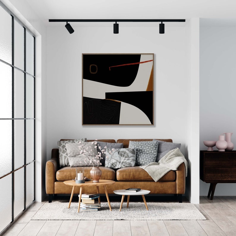 Contemporary Japandi Abstract Digital Print Instant Download, 20x20 40x40 Modern Wall Decor Art, Size Customization image 5
