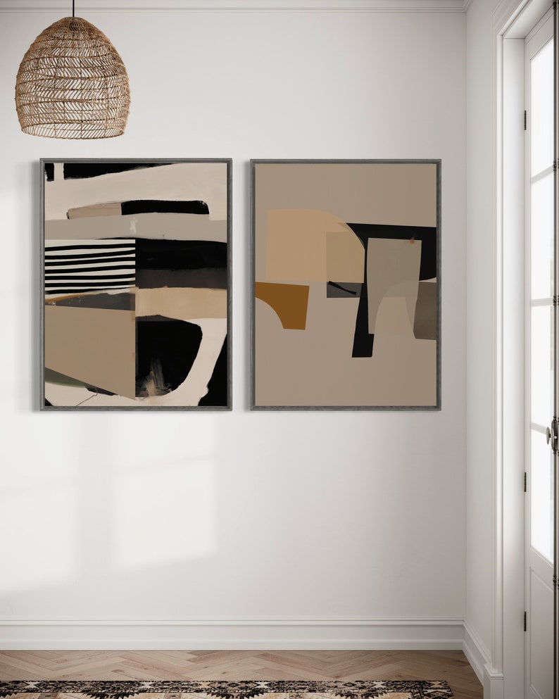 Contemporary Abstract Art Prints Bundle Set of 2 Digital Downloads Modern Home Decor High-Resolution Printable Wall Art image 6