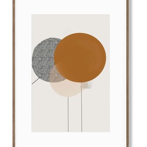 Set of 3 abstract digital wall art prints for download, 30x40 24x36 size wall decor set image 3