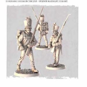 Austrian Infantry Hungarian Fusiliers 3D Printed Model Figures - Napoleonic Era