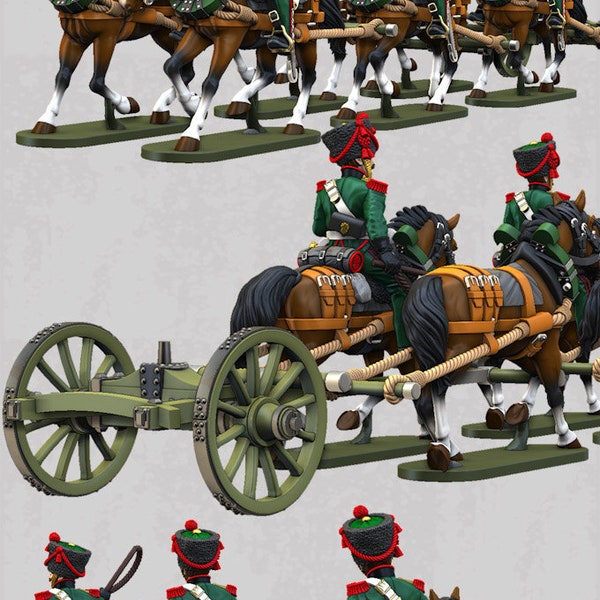 Polish Limber Unpainted 3D Printed Model Figures - Napoleonic Era