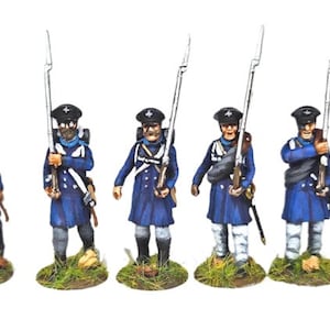 Prussian Landwehr Infantry Unpainted 3D Printed Model Figures - Napoleonic Era
