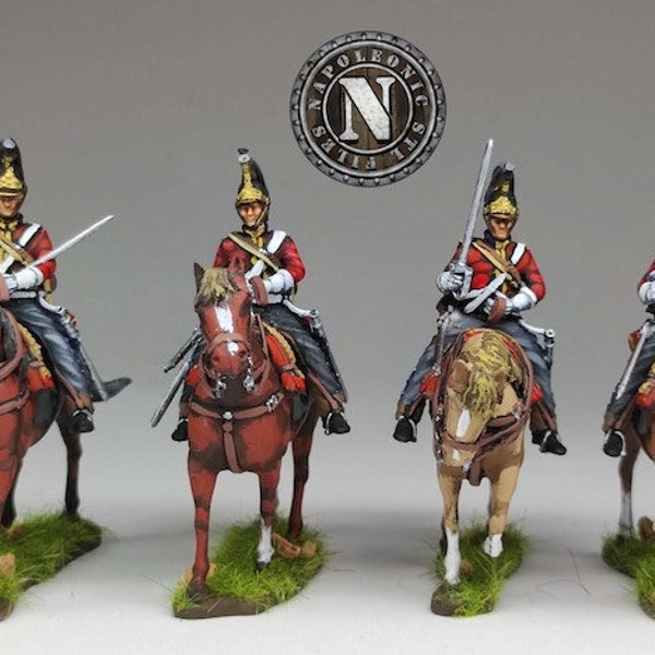 British Cavalry 1st King Dragoon Guards 3D Printed Model Figures - Napoleonic Era